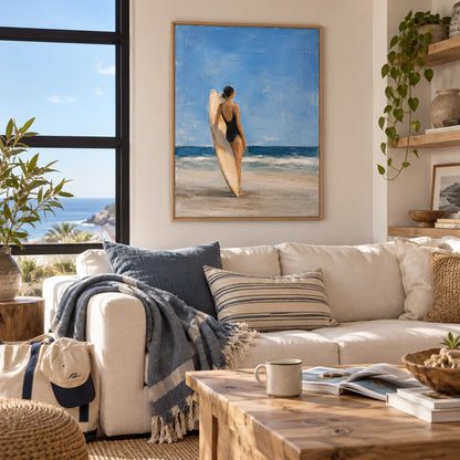 Hand-Painted Abstract Portrait Wall Art #LA099