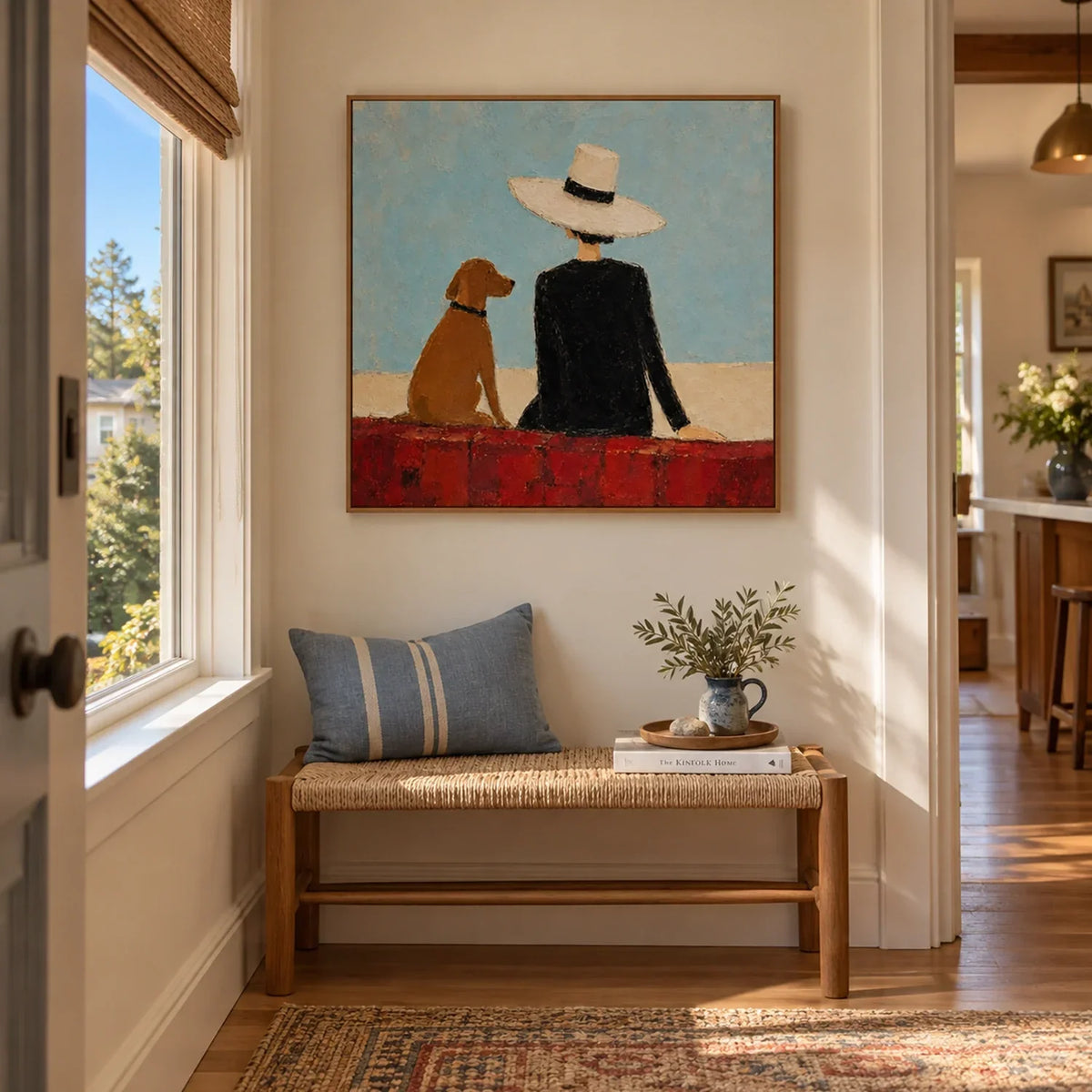 Hand-Painted Abstract Portrait And Animal Wall Art #LA103