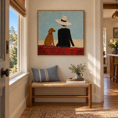 Hand-Painted Abstract Portrait And Animal Wall Art #LA103