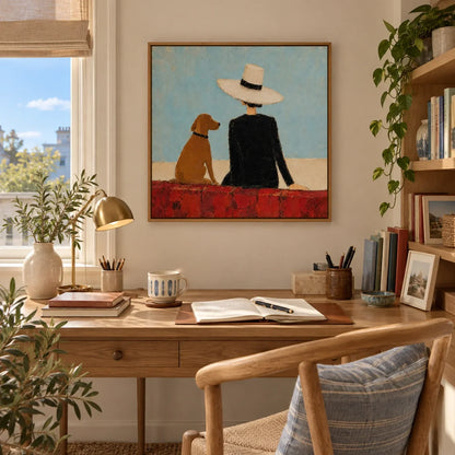 Hand-Painted Abstract Portrait And Animal Wall Art #LA103