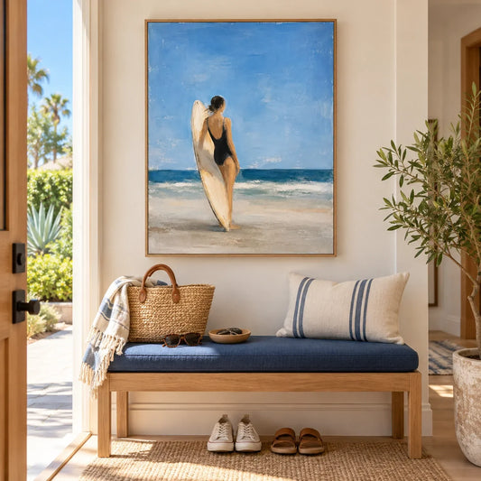 Hand-Painted Abstract Portrait Wall Art #LA099